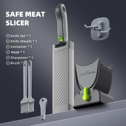 Fresh Meat Slicer & Cleaver Knife Set for Slicing and Shredding