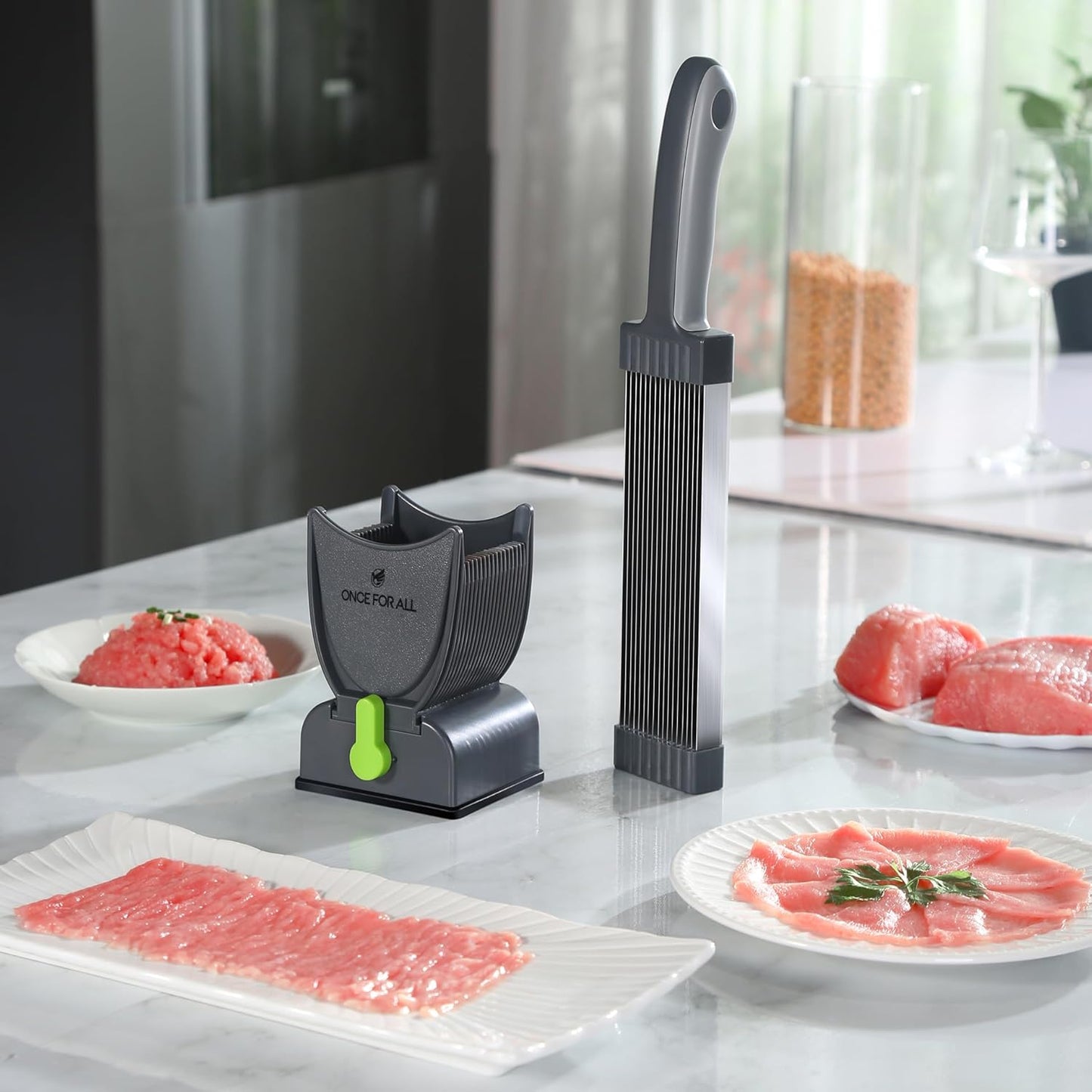 Fresh Meat Slicer & Cleaver Knife Set for Slicing and Shredding