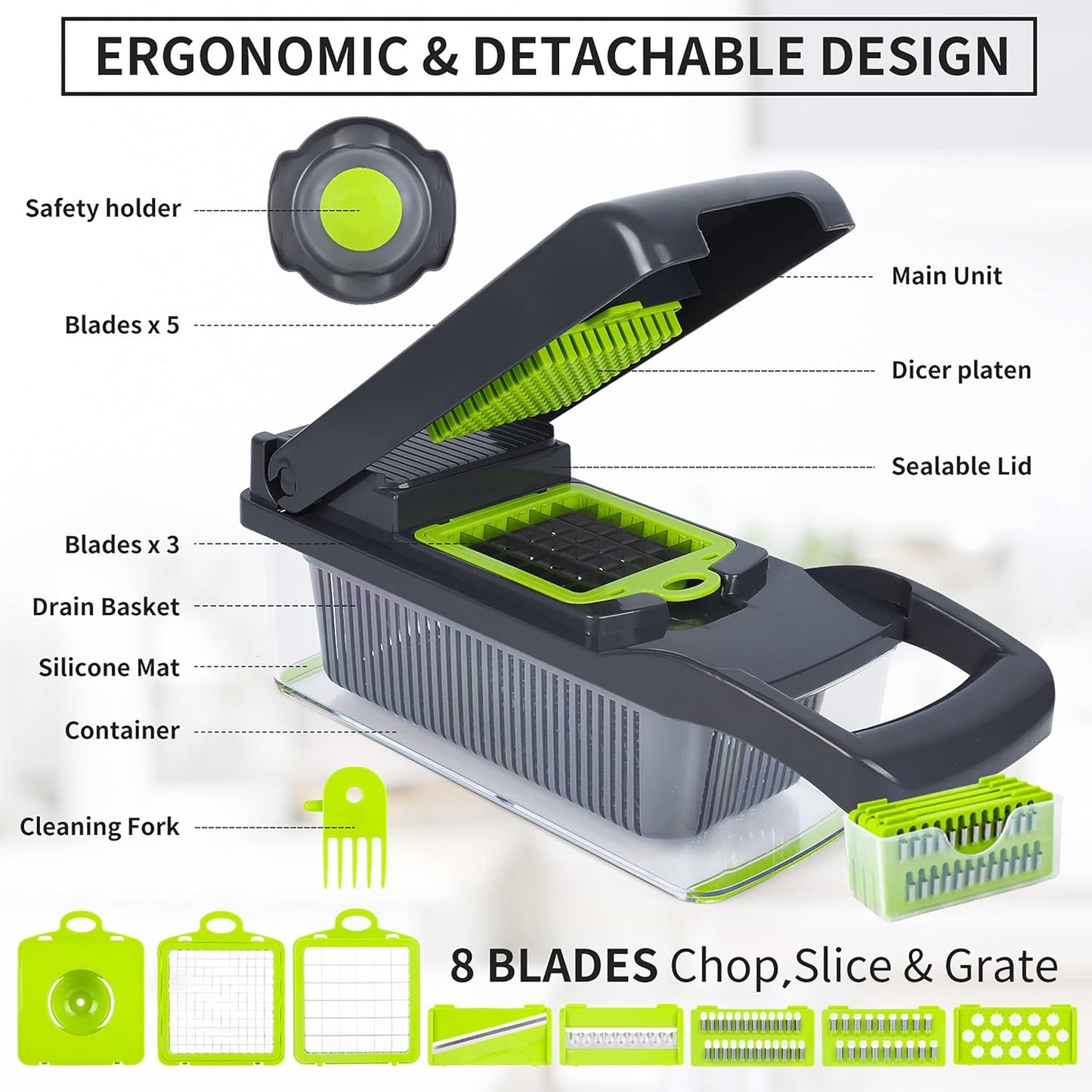 Vegetable Chopper & Mandoline Slicer