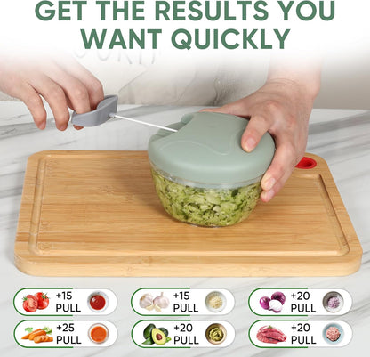 Manual Food Chopper with Pull String