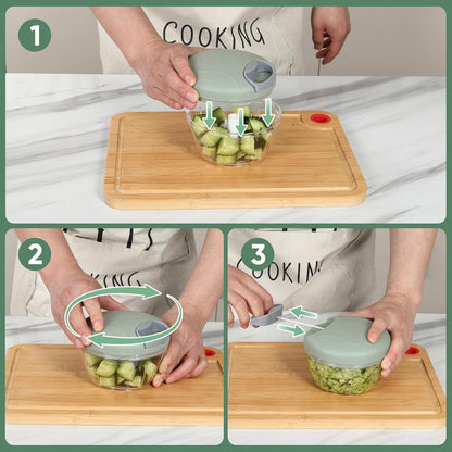 Manual Food Chopper with Pull String