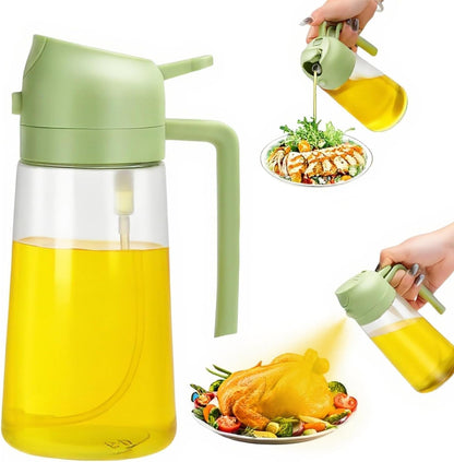16oz Glass Oil Sprayer & Dispenser 2-in-1 for Cooking