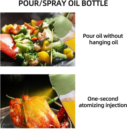 16oz Glass Oil Sprayer & Dispenser 2-in-1 for Cooking