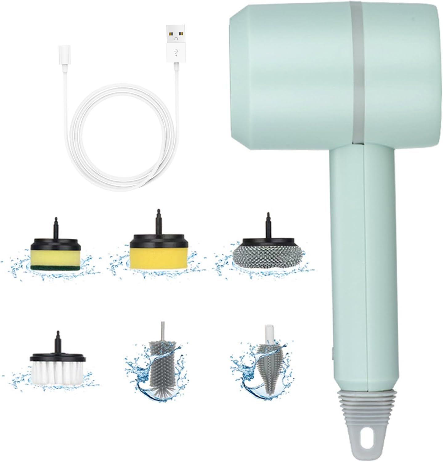 Electric Dish Scrubber – USB Rechargeable Cleaning Brush