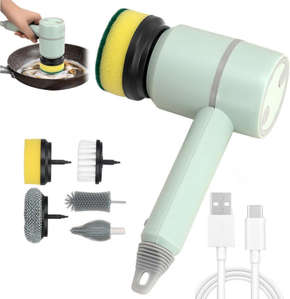 Electric Dish Scrubber – USB Rechargeable Cleaning Brush