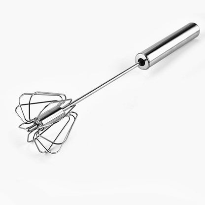 Stainless Steel Egg Whisk, Hand Push Rotary Whisk Blender, Versatile Milk Frother, Hand Push Mixer Stirrer for Blending, Whisking, Beating & Stirring