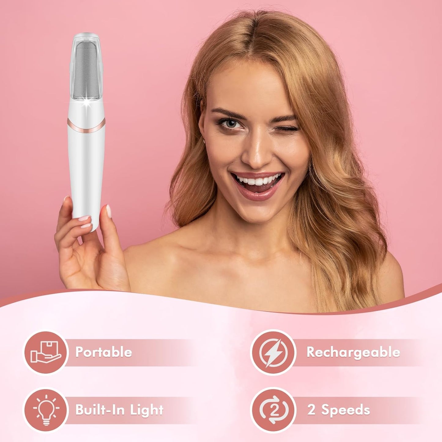 Electric Foot File and Callus Remover,Professional Pedicure Tools for Dry, Calluses, Dead, Cracked, Hard Skin,Equipped with 2 Grinding Heads and 1 Cleaning Brush