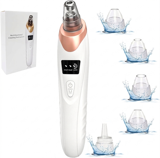 Blackhead Remover Pore Vacuum,Facial Pore Cleaner-5 Suction Power,5 Probes,USB Rechargeable Blackhead Vacuum Kit Electric Acne Extractor Tool for Adult