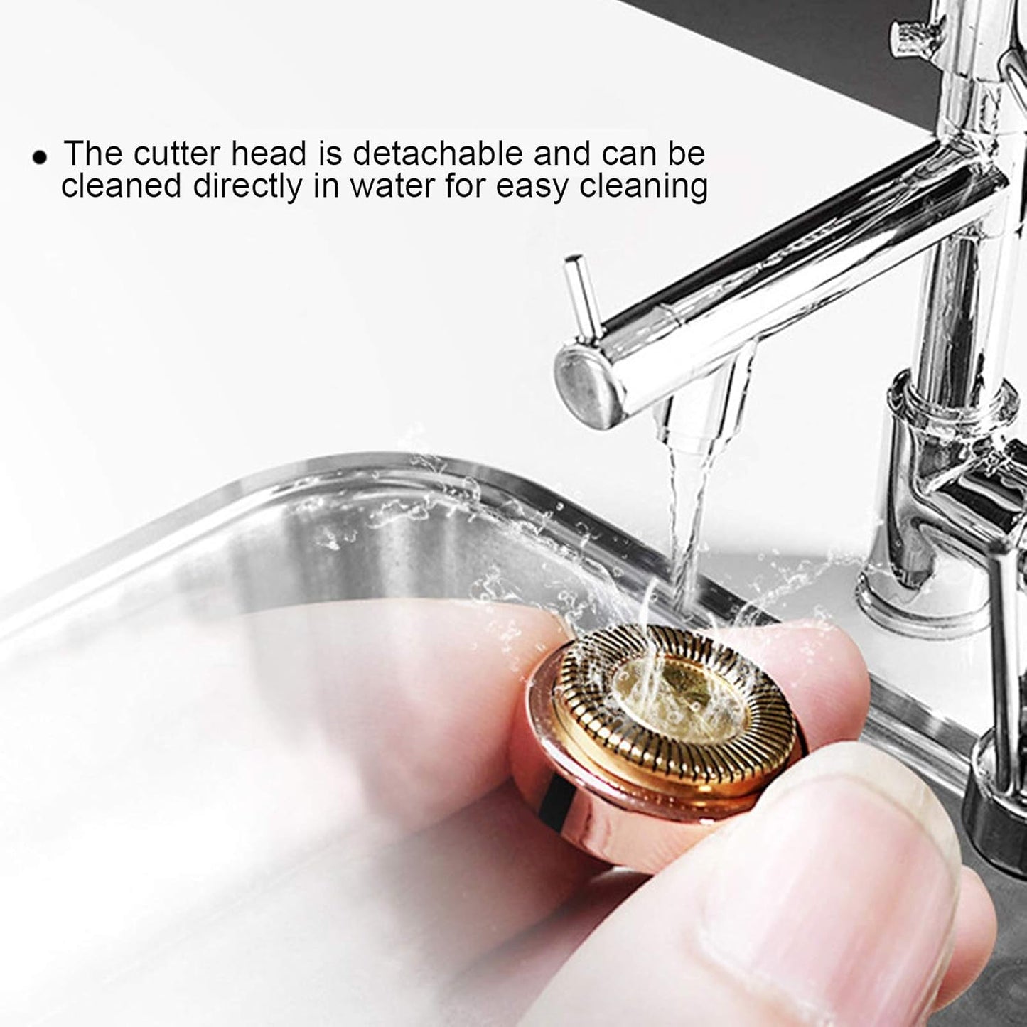 Eyebrow & Facial Hair Removal for Women, 2 in 1 Rechargeable Nose Hair & Eyebrow Trimmer, Portable Shaver with LED Light, Painless Facial Hair Trimmer for Eyebrows Lips